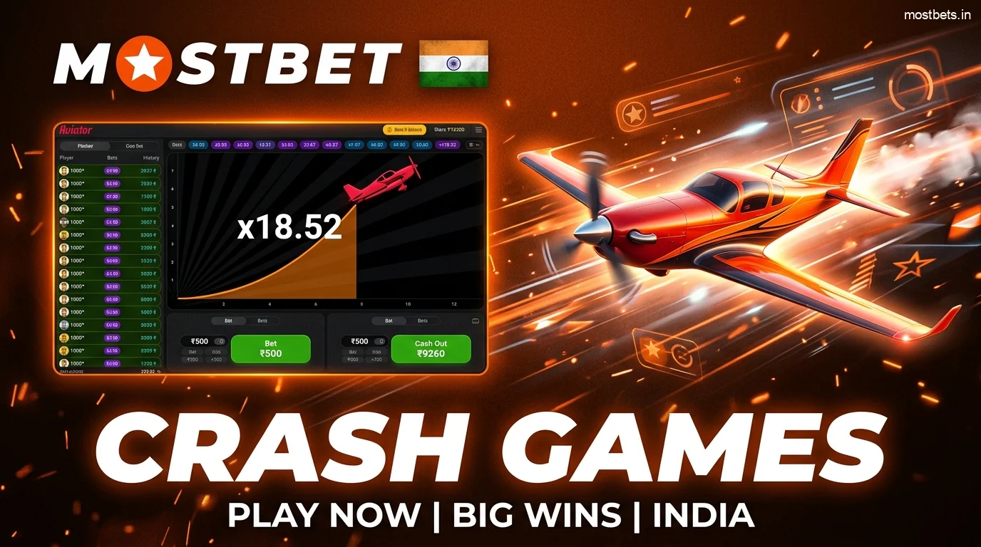 Play crash games on the Mostbet website- Aviator, Jet X, and more